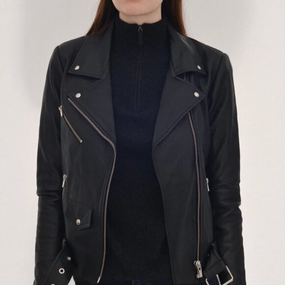 VEDA jayne smooth jacket black, size medium - Picture 1 of 10